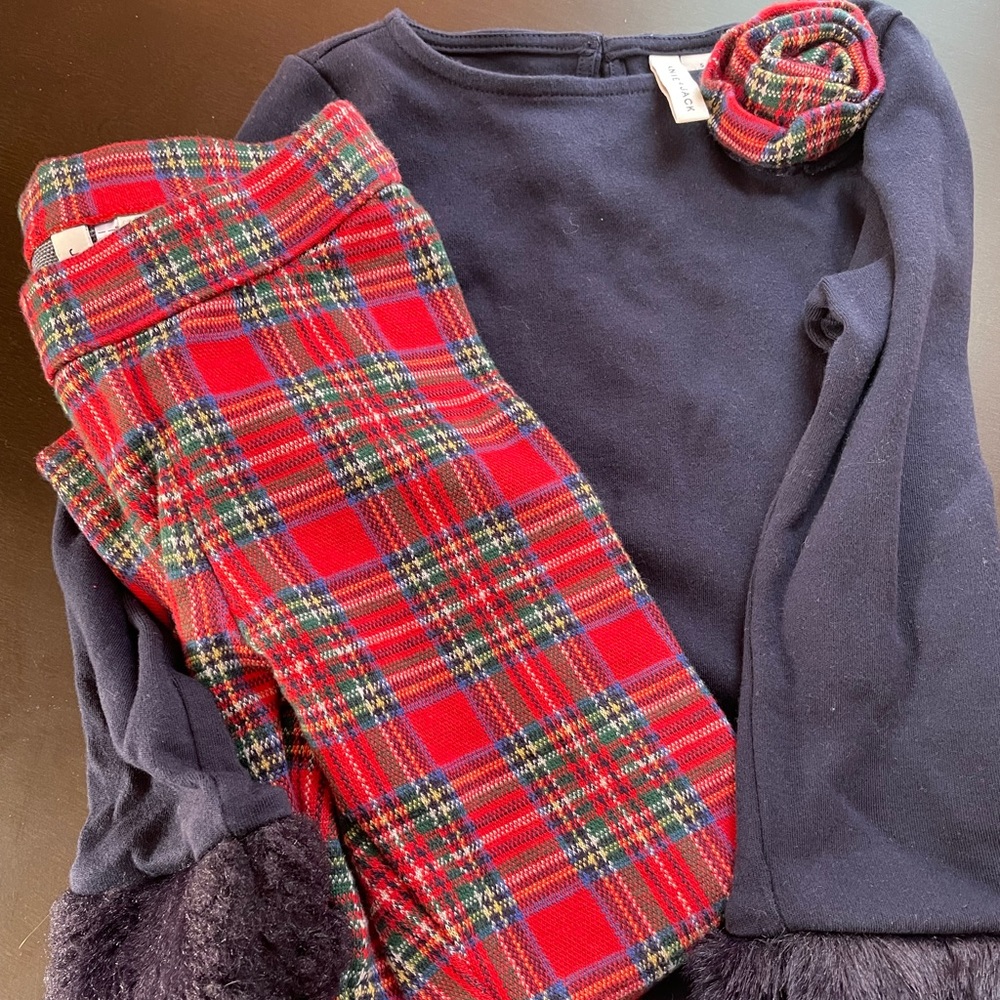 Girls, Janie and Jack matching pant set.